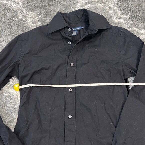 Ralph lauren women’s black cotton dress shirt size 4 - Picture 4 of 6